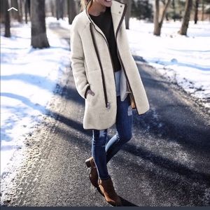 MeloDress sherpa long cream jacket